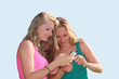 Frau mit Handy