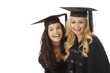 Happy graduates in graduation cap