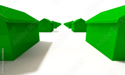 Illustration: Monopoly House Grid Perspective Monopoly House Grid Perspective