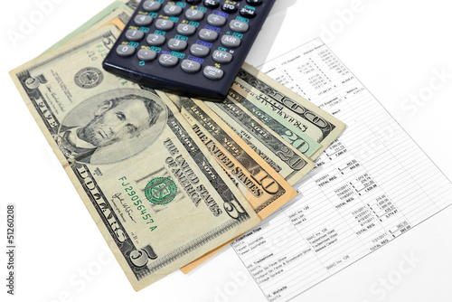 Photo: Money and calculator Money and calculator