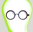Glasses. Retro-style emblem, icon, pictogram. EPS 10 vector