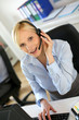 Portrait of beautiful customer service operator