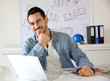 Portrait of architect working on project