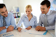 Business people meeting around table