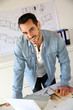 Portrait of architect working on project