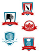 Set of university and college symbols