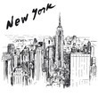 Vector: New York - hand drawn illustration New York - hand drawn illustration