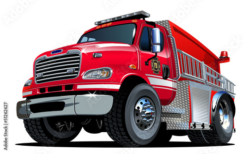 Vector: Vector Cartoon Fire Truck Vector Cartoon Fire Truck