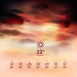 Weather widget template and sunrise theme background