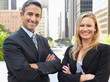 Portrait Of Two Business Colleagues Outside Office