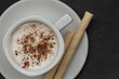 Cappuccino cup of coffee