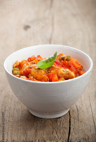 Photo: chicken baked with vegetables chicken baked with vegetables