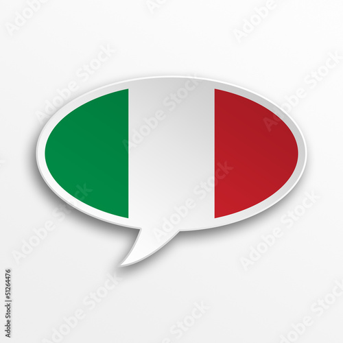 Illustration: 3d speech bubble - Italy 3d speech bubble - Italy