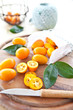 canvas print picture - Fresh organic kumquats