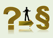 In search of justice, paragraph and question mark
