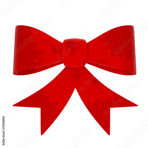 Illustration: Red Abstract Gift Bow isolated on white Red Abstract Gift Bow isolated on white