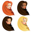 Vector: woman faces vector woman faces vector