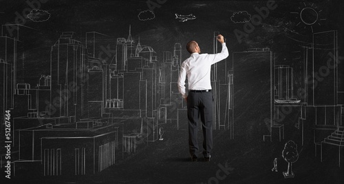 Photo: Sketch of an architect Sketch of an architect