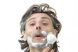 man with shaving brush