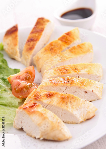 Photo: grilled meat with vegetables grilled meat with vegetables