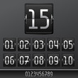 Mechanical scoreboard numbers panel background.