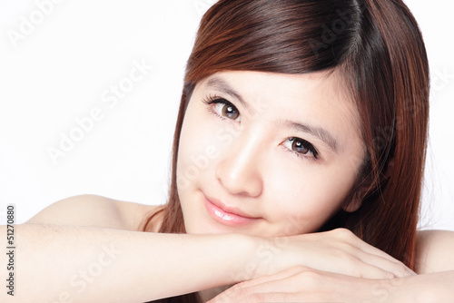 Photo: beautiful woman face with perfect skin beautiful woman face with perfect skin