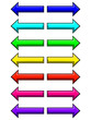 Set of seven rainbow arrows