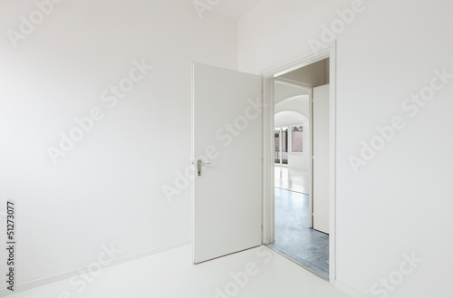 Photo: White apartment Interior, open door White apartment Interior, open door