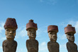 Moais near Anakena beach, Easter island (Chile)