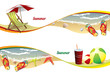 Summer beach banners