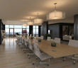 Illustration: Modern conference room interior Modern conference room interior