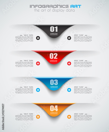 Vector: Infographic design template with paper tags. Infographic design template with paper tags.