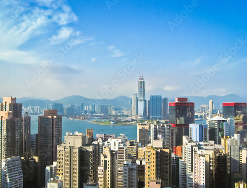 Photo: Skyscrapers in Hong Kong with sun 3 Skyscrapers in Hong Kong with sun 3