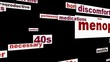 Menopause medical message