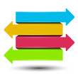 Modern design template with colorful arrows