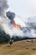 Large fire on Mount. Fire swept through a forest and meadow