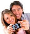 Happy couple taking a picture