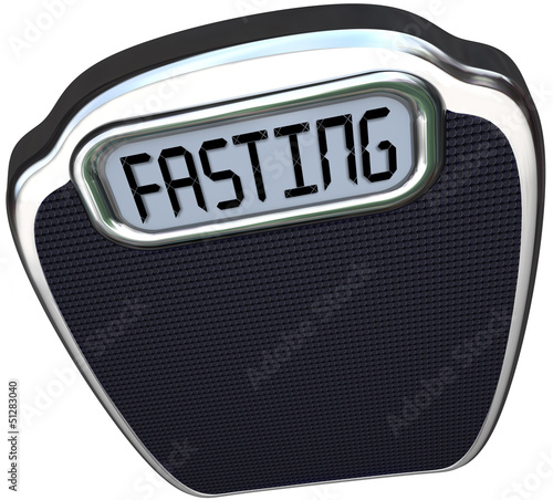 Illustration: Fasting Word 5-2 Diet Fad Scale Overweight Fasting Word 5-2 Diet Fad Scale Overweight