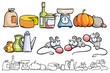 funny mice and kitchen items