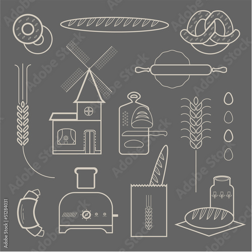 Vector: Bread icons Bread icons