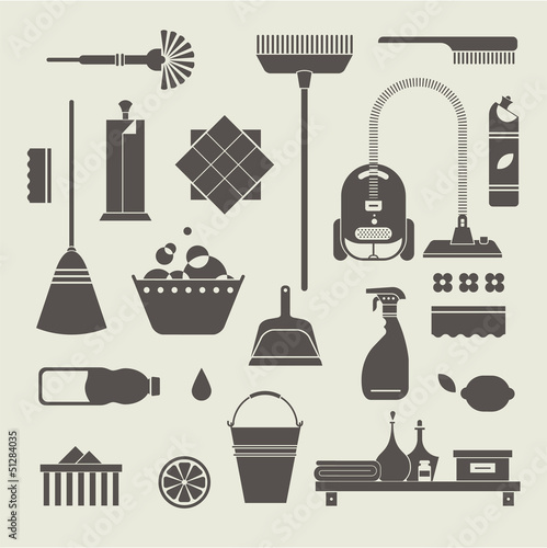 Vector: Cleaning icons Cleaning icons