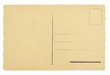 Blank Rear of Postcard Isolated on White