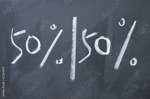 Photo: Half and half sign Half and half sign