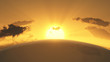 Rendered image of a sunset