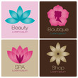 flowers logo for spa and beauty salon