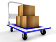 3d trolley with boxes
