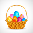 Vector: vector illustration of basket full of colorful Easter egg vector illustration of basket full of colorful Easter egg
