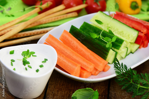 Photo: Dip mit Gemüsesticks Dip mit Gemüsesticks
