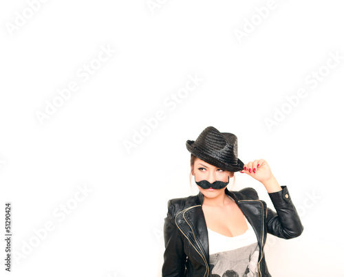 Photo: Frau mit schnäuzer Frau mit schnäuzer