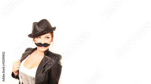 Photo: Frau mit Schnäuzer Frau mit Schnäuzer